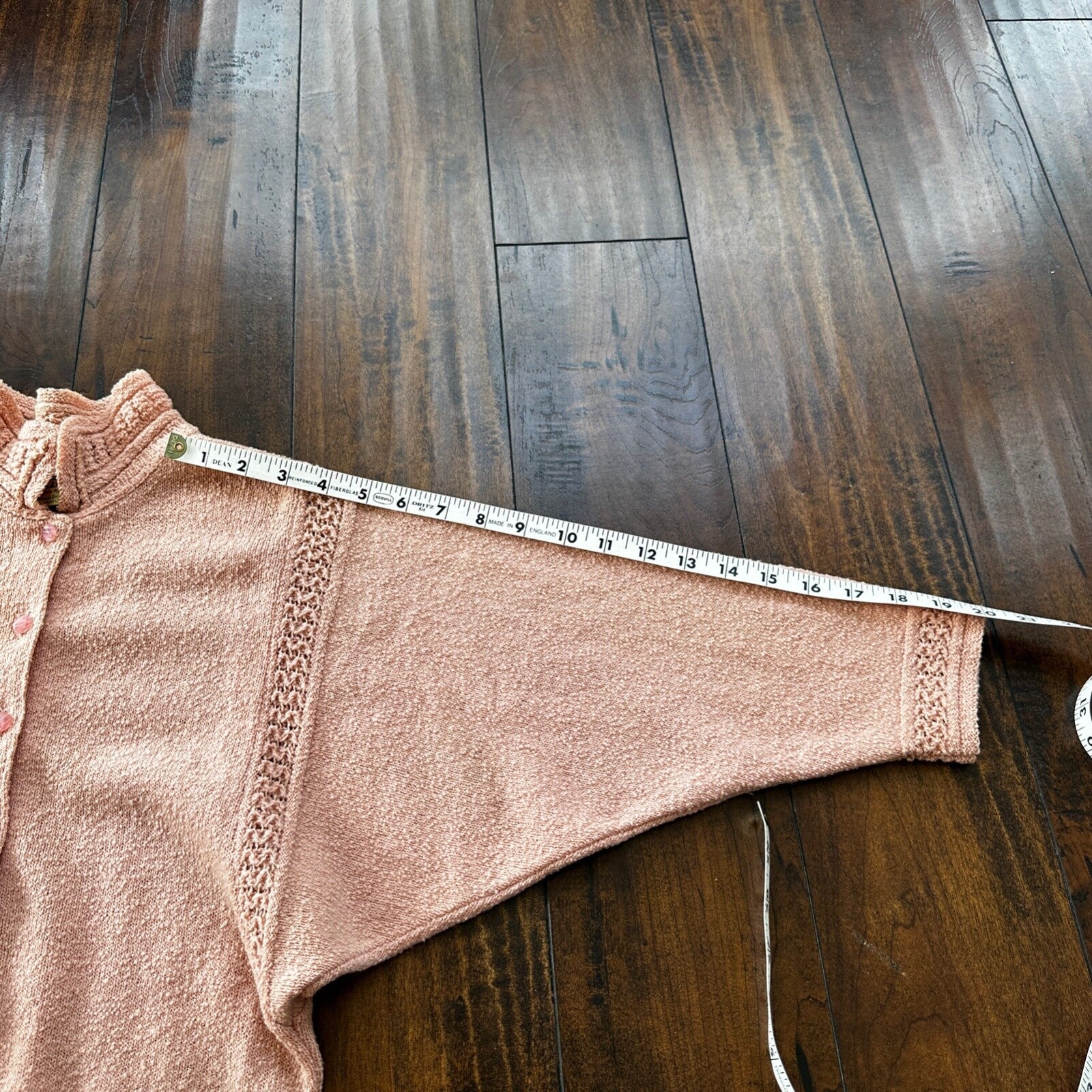 VTG 1960s Pink Knit Cardigan Sweater Rockabilly 60s Wool Belted Chapter House