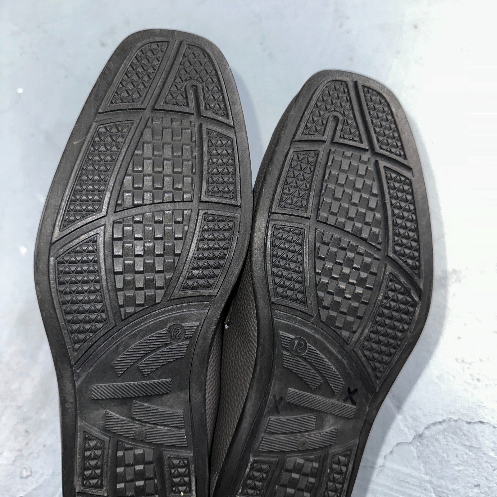 AKADEMIKS Men's Gray Faux Leather Roger Slip-On Driving Loafers SZ 12