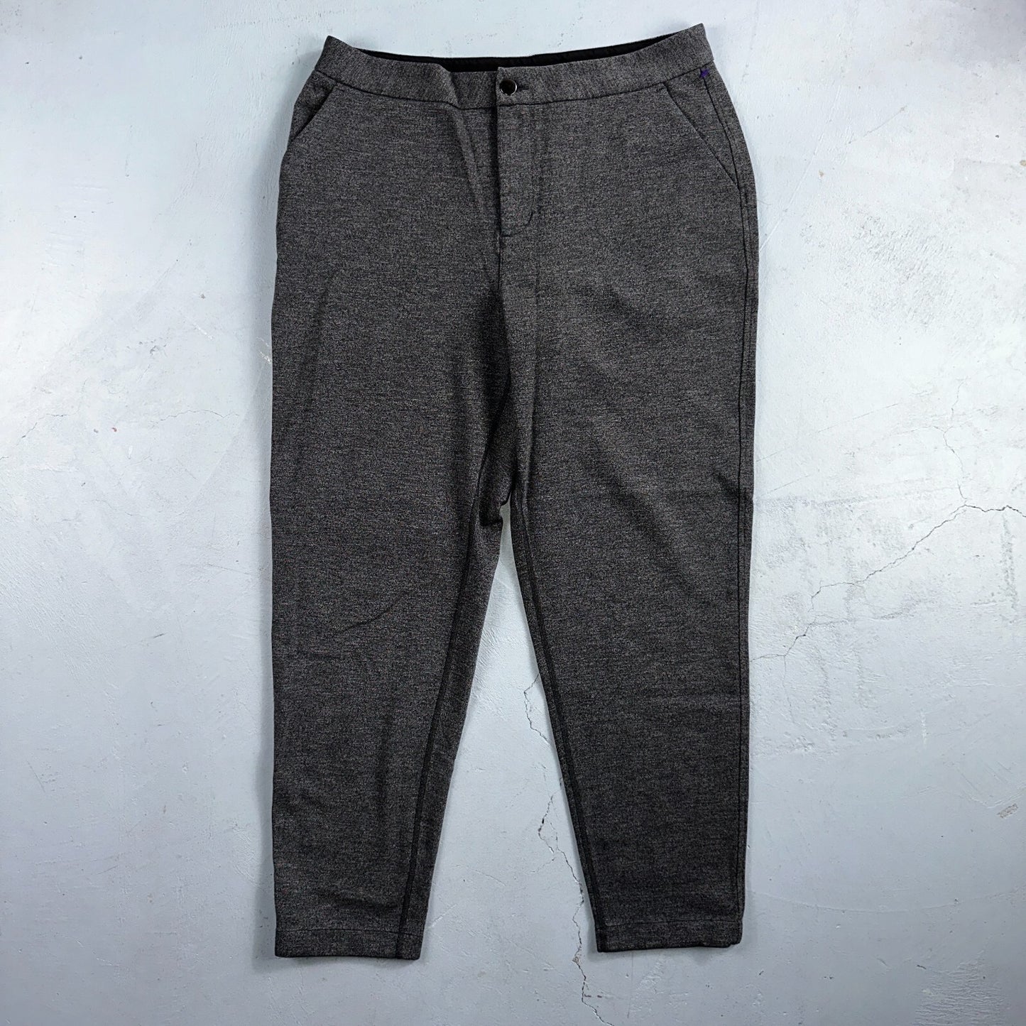 Lululemon Size 10 Grey Marle Ponte High Waist Fly Slim Fit Dress Pants Casual