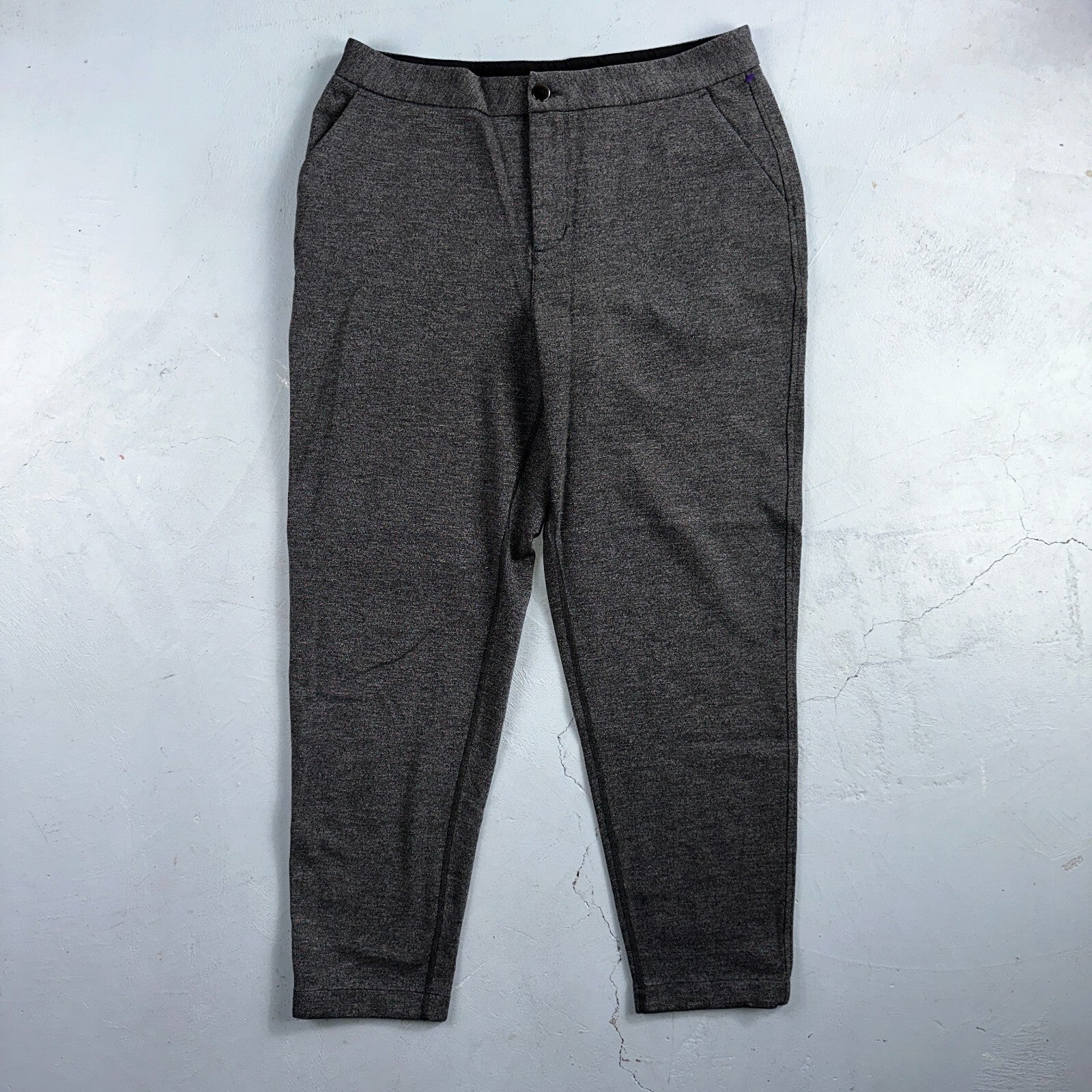 Lululemon Size 10 Grey Marle Ponte High Waist Fly Slim Fit Dress Pants Casual