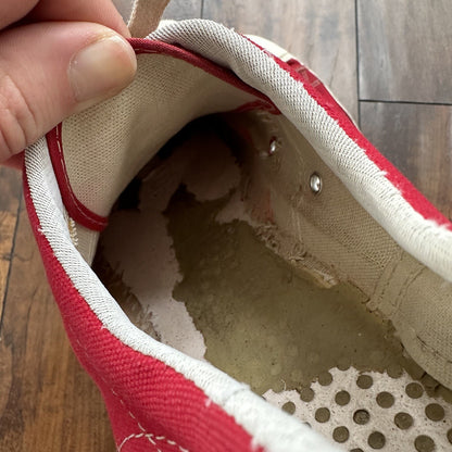 Vintage 60s 50s CONVERSE Chuck Taylor All Star Blue Label RED 10 Low RARE USA