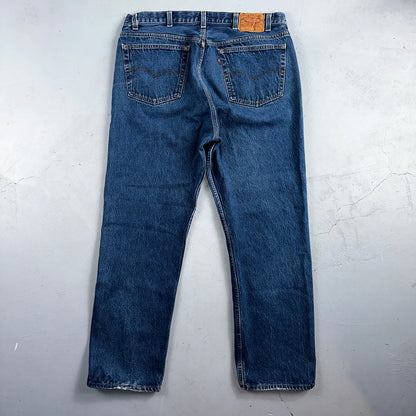 Levis 501 Vintage 90s USA XX Straight Leg Jeans Blue Med Wash 42x33 Act 37x29