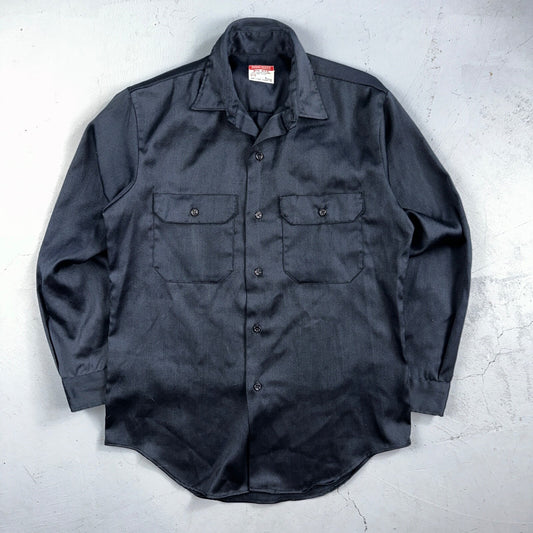 Vintage Penneys Big Mac Shirt Dark Navy Blue 70s 1970s 50/50 JC Penney
