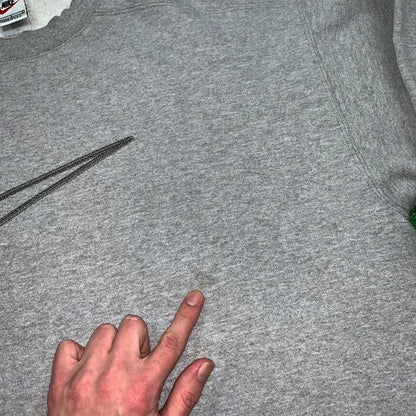 Nike Vintage Crewneck Sweater Gray Center Swoosh Hoodie 90s Charli D'amelio