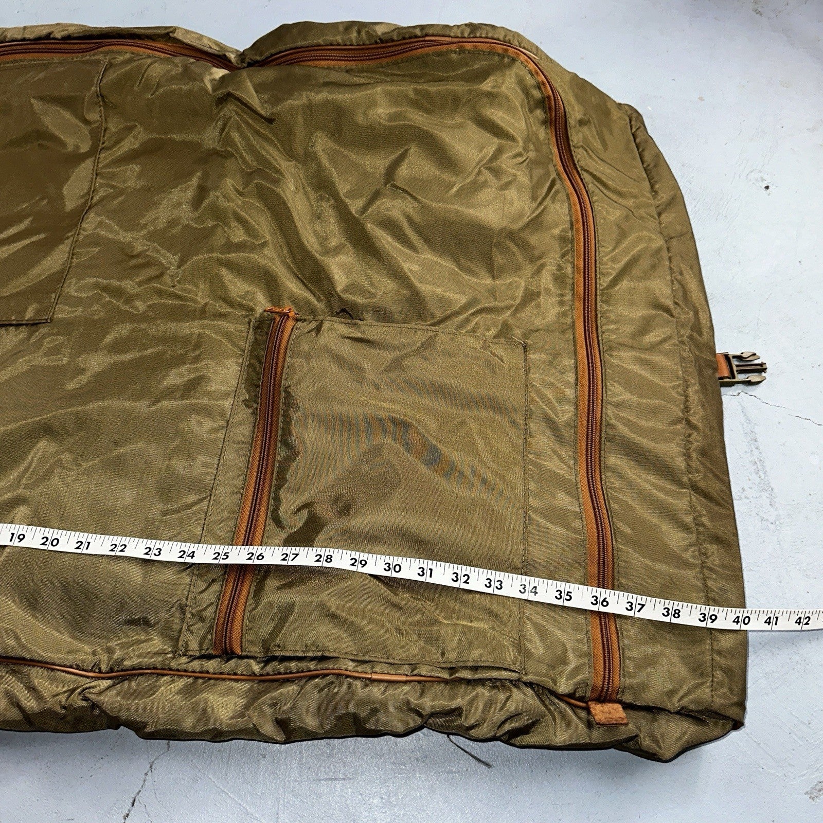 VTG Hartmann Garment Suit Bag Carry On Leather & Nylon 25x40 Luggage Hang up