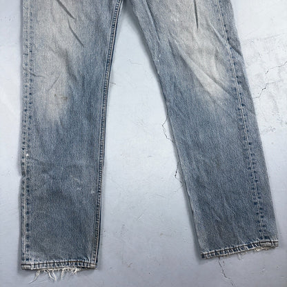 Levis 501 Vintage 90s USA XX Straight Leg Jeans Blue Light Wash 36x34 Act 34x33