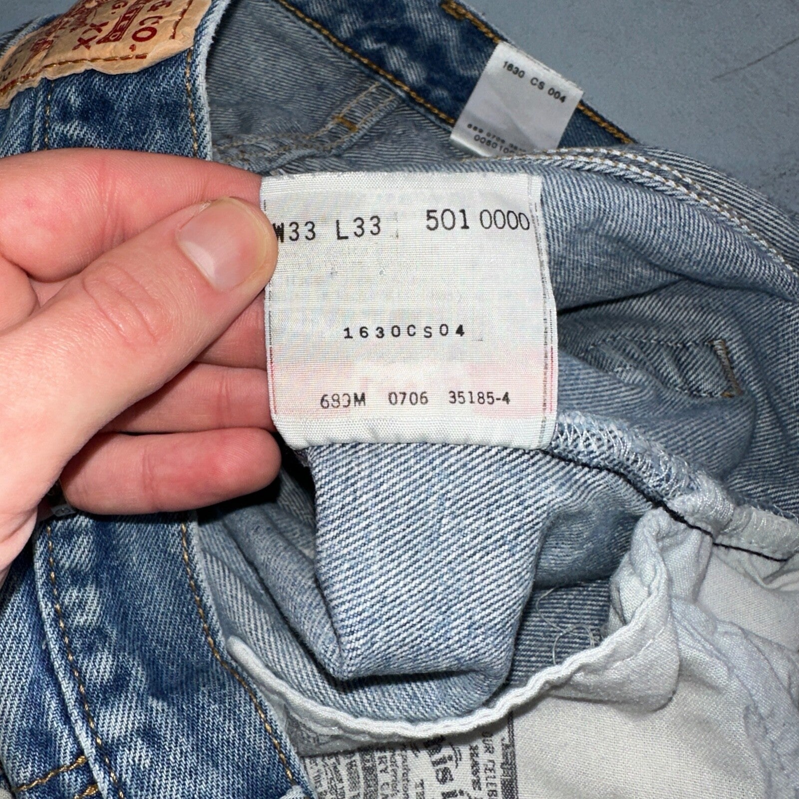 Levis 501 Vintage Y2K XX Straight Leg Jeans 90s Blue Med Wash 33x33 Act 30x30