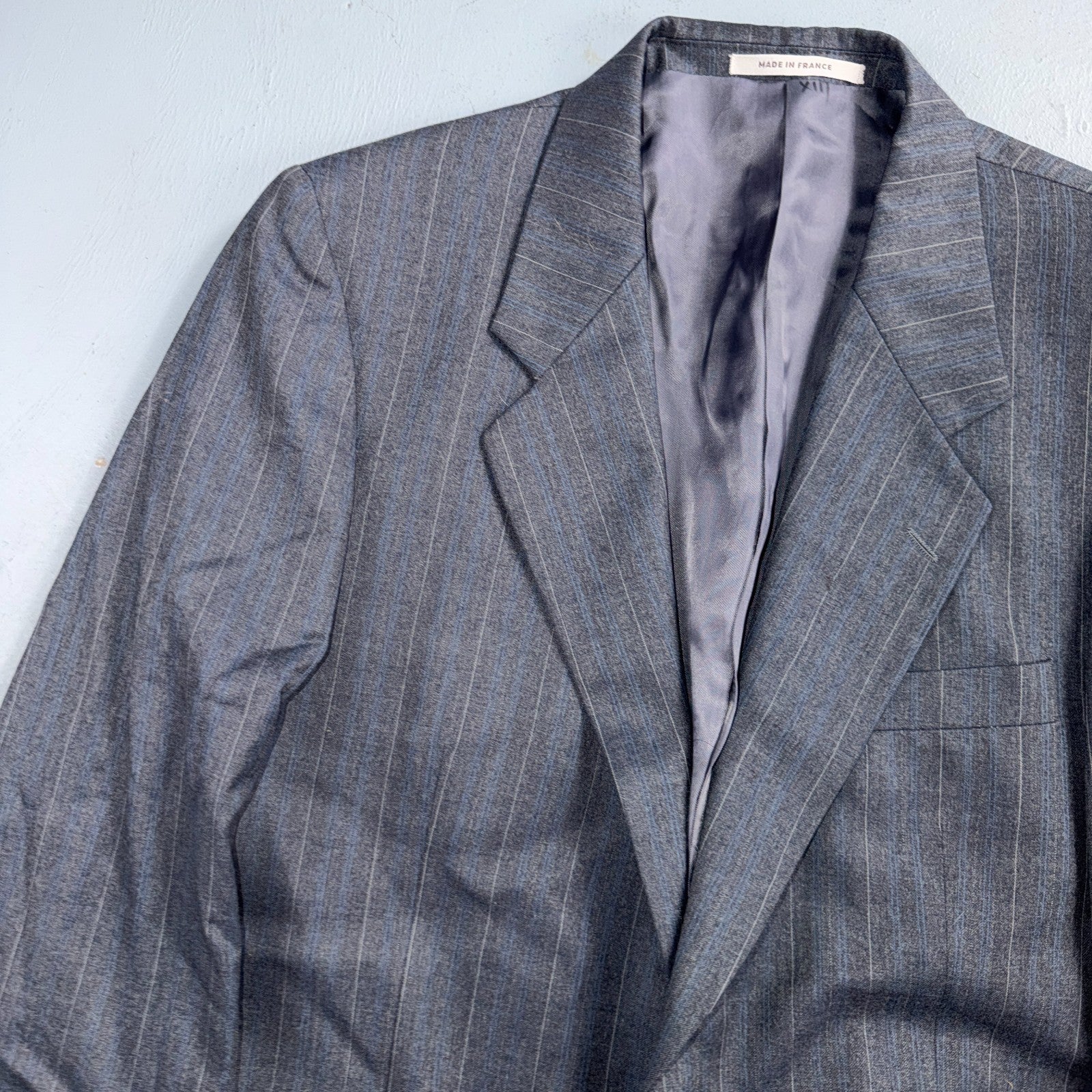 YSL Yves Saint Laurent Vintage Gray Grodin Jacket 38 Blazer Coat France Suit 80s