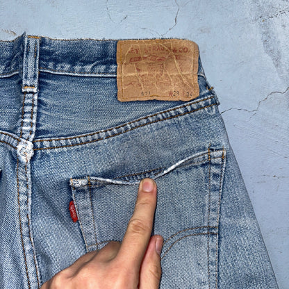 Levis 501 Big E Vintage 60s Redline Selvedge USA XX 1960s Jeans 28x34 Act 25x30