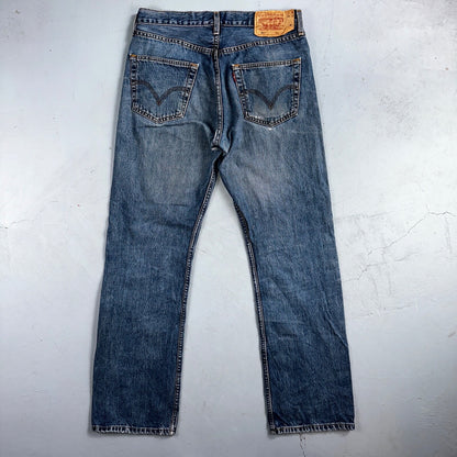 Levis 501 Vintage Y2K Europe Straight Leg Jeans 32x32 90s Med Wash Act 32x31
