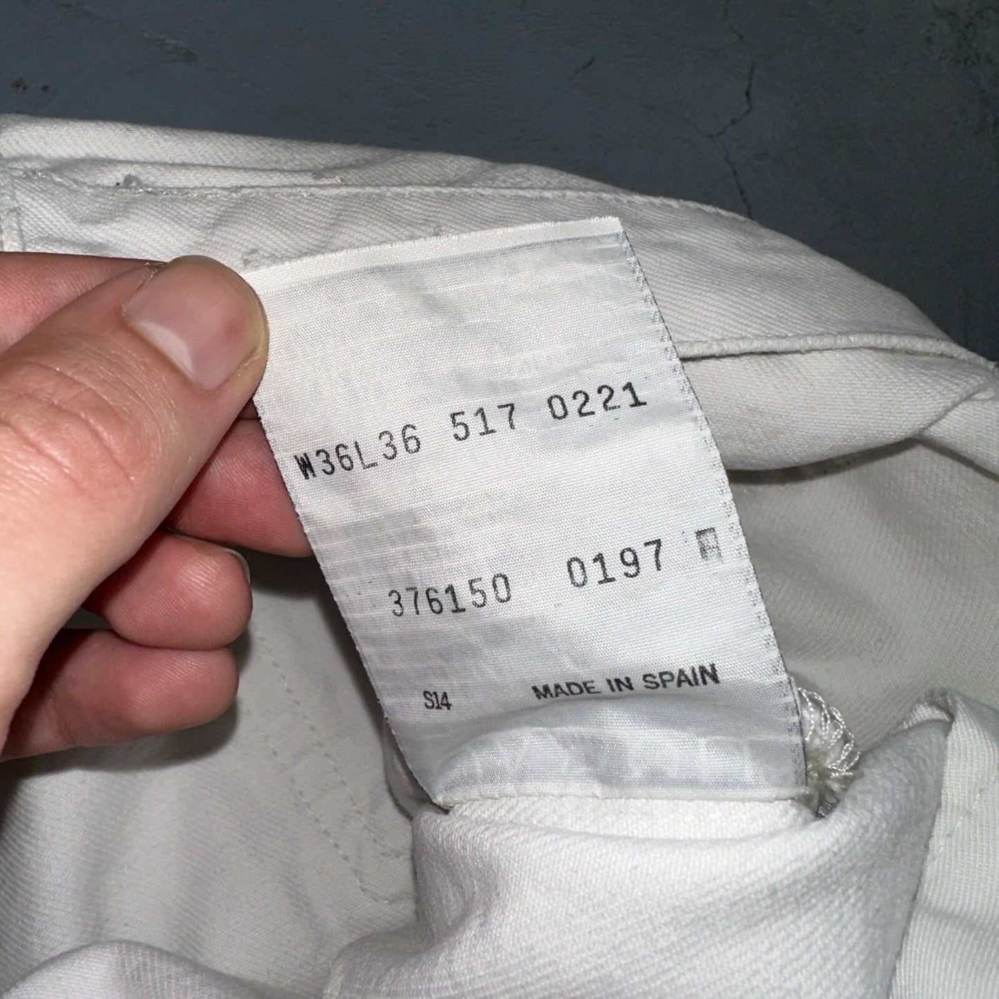 Levis 501 Vintage 90s XX Straight Jeans White Bleached 36x36 Act 30x28 Altered