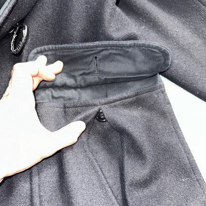 L.L. Bean Men S US Navy Anchor Collection Toggle Wool Pea Coat Jacket USA VTG