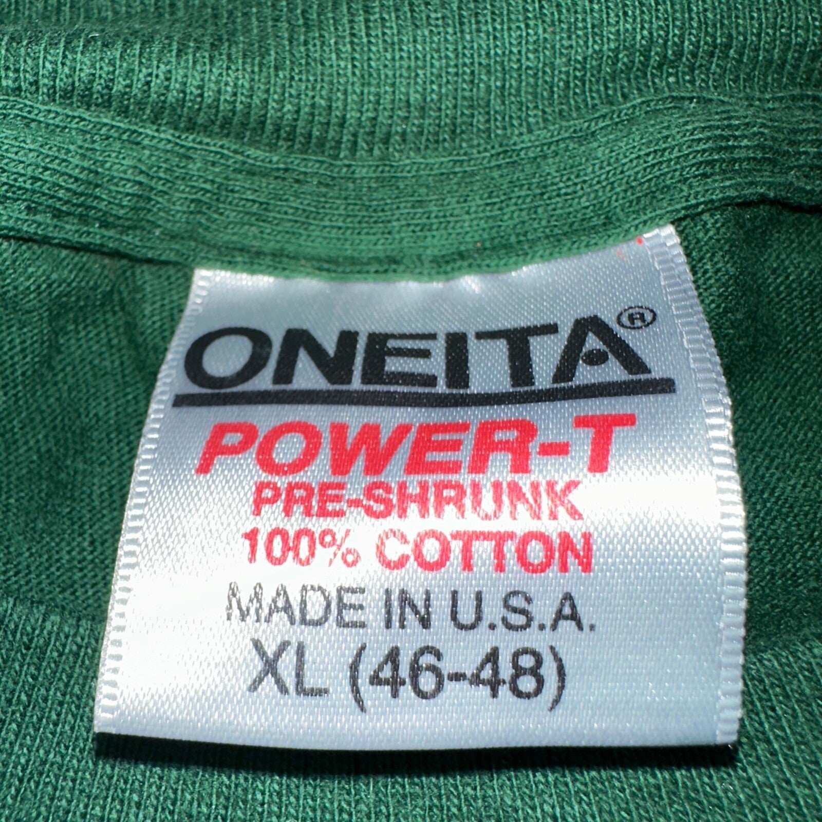 Oneita Mash Red Cross XL VTG T Shirt Single Stitch Green Army Medical USA