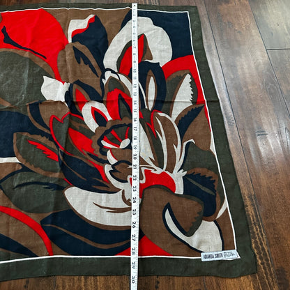 Amanda Smith Square Scarf Wrap 100% Rayon  30x30 multicolor Cloth Hanker-chief