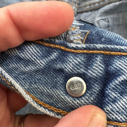 Levis 501 Vintage 90s Straight Leg XX Columbia Jeans 33x30 Light Wash Act 30x29