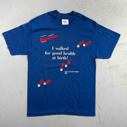 March Dimes Foot Print 80s VTG T Shirt 1989 Portland Oregon PDX Birth Baby Fun