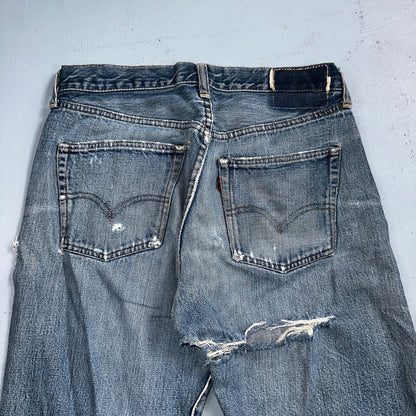 Levis 501 Big E Vintage 60s Redline Selvedge USA XX 1960s Jeans 66 Act 28x28