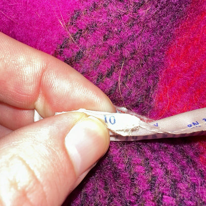 Ljungberg For Kjell Of Norway Womens Pink Striped Wool Vest Rockabilly VTG 60s