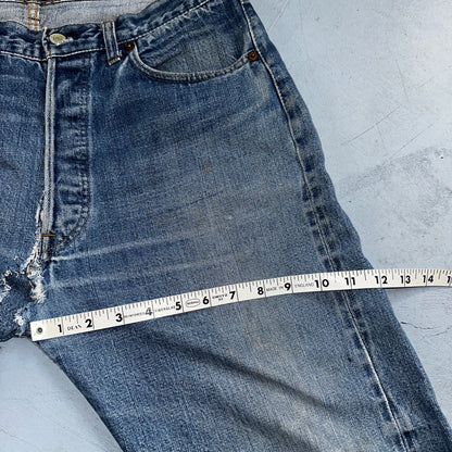Levis 501 VTG 70s SS Redline Selvedge Jeans XX Med Wash 35x32 Act 32x28
