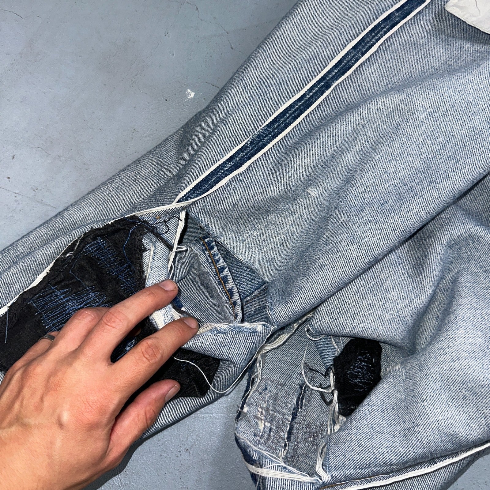 Levis 501 Vintage 80s Redline Selvedge USA XX Jeans Light Wash 36x36 Act 34x30