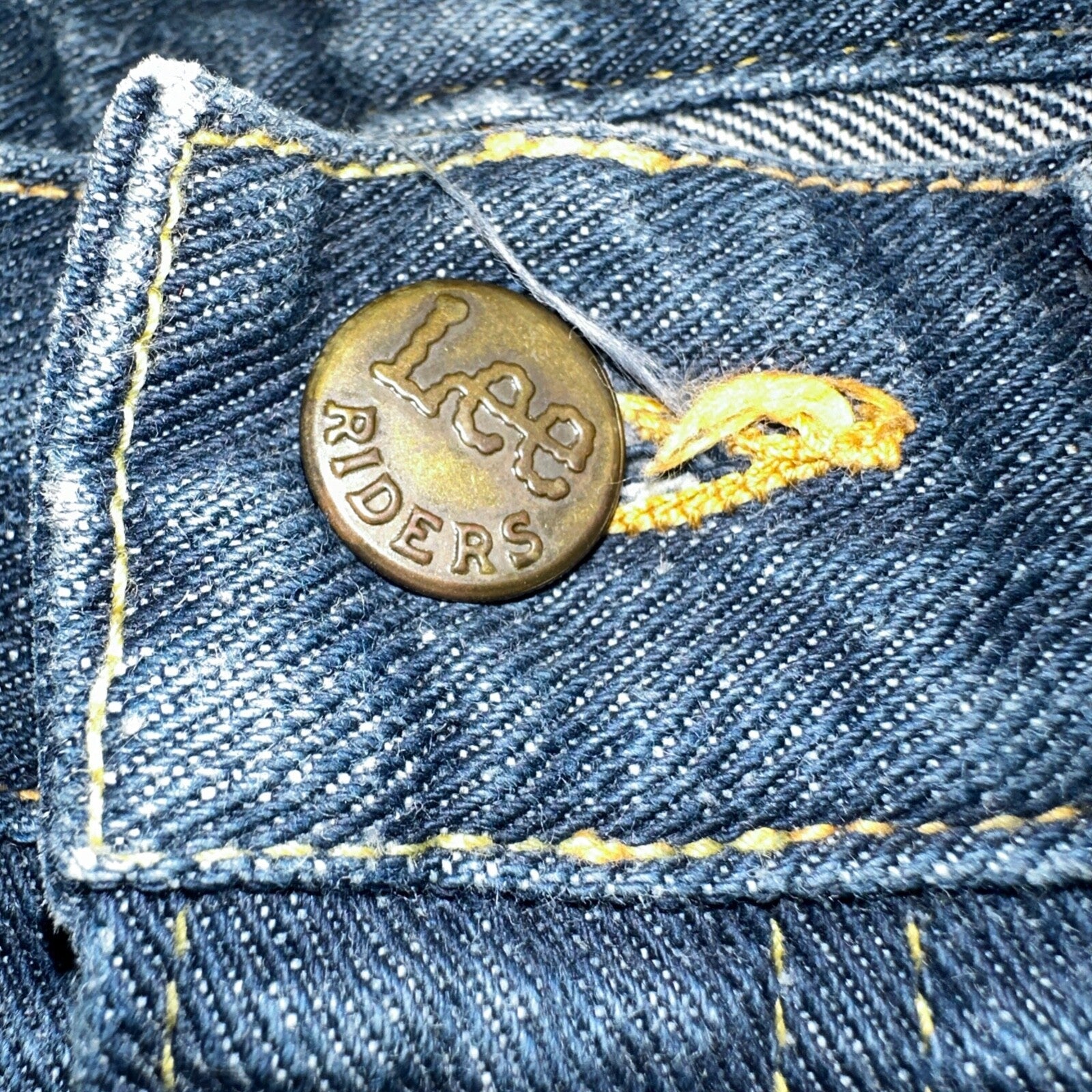 Lee VTG 70s Riders Denim Boot Cut Flare Jeans USA 33x35 Dark Wash Cowboy 1970s