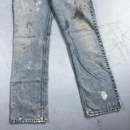 Levis 517 Vintage 90s USA Orange Tab Bootcut Flare Blue Worn Jeans Act 33x31