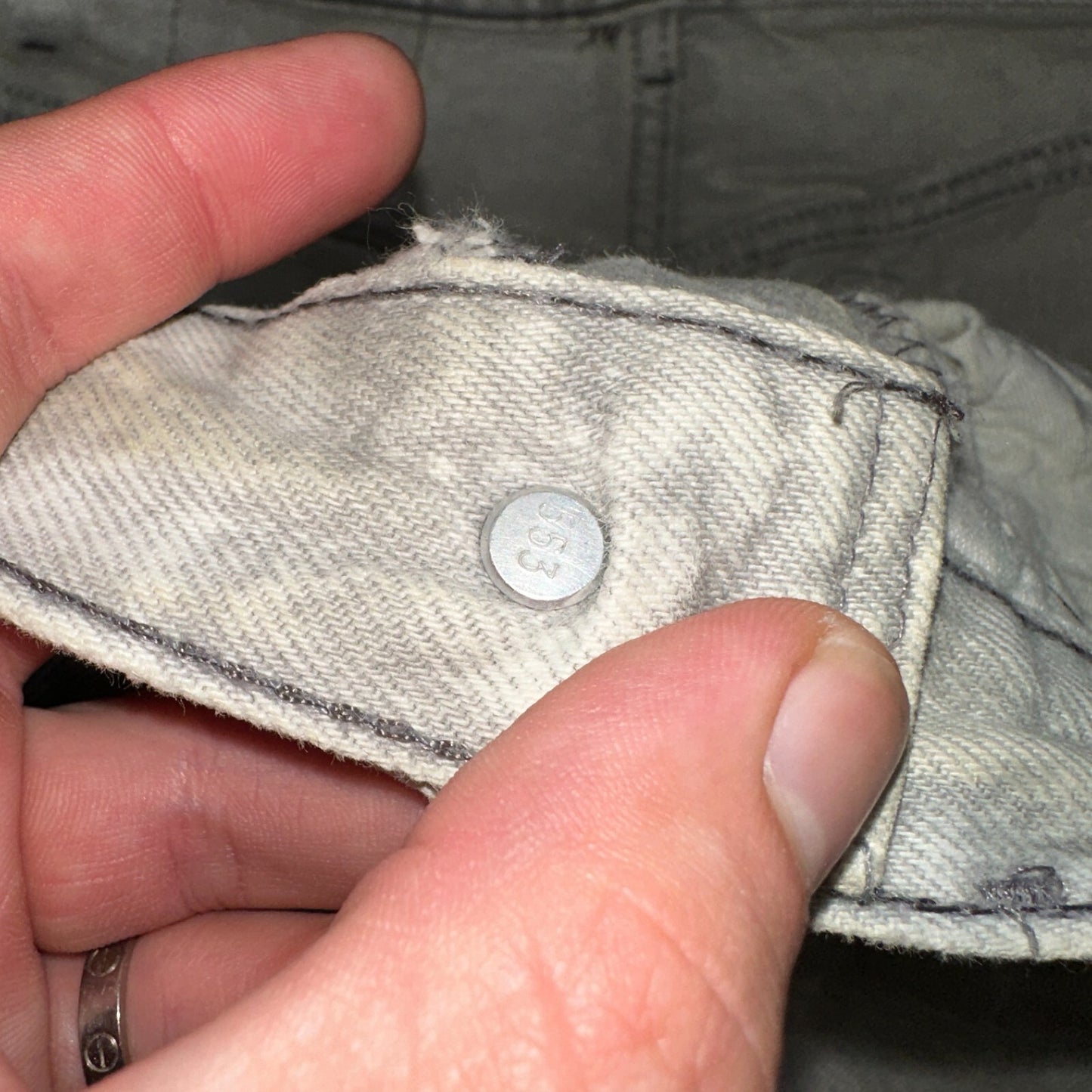 Levis 501 Vintage 90s USA XX Straight Leg Jeans 31x30 Gray Light Wash Act 31x29