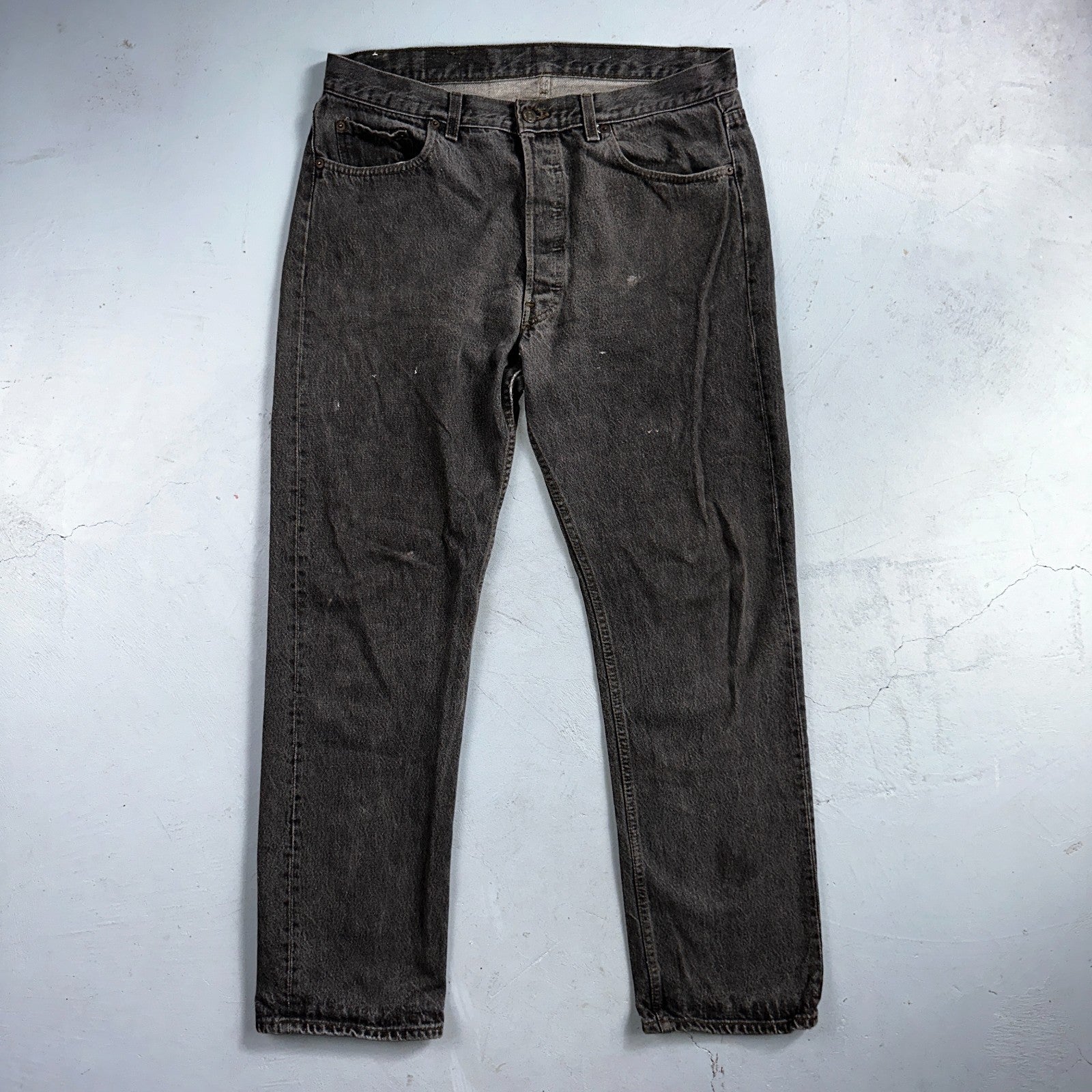 Levis 501 Vintage 80s USA XX Straight Leg Jeans Gray Light Wash 36x32 Act 34x30