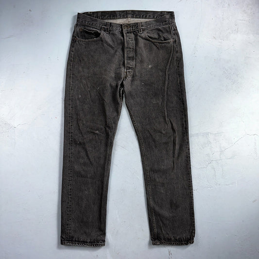 Levis 501 Vintage 80s USA XX Straight Leg Jeans Gray Light Wash 36x32 Act 34x30