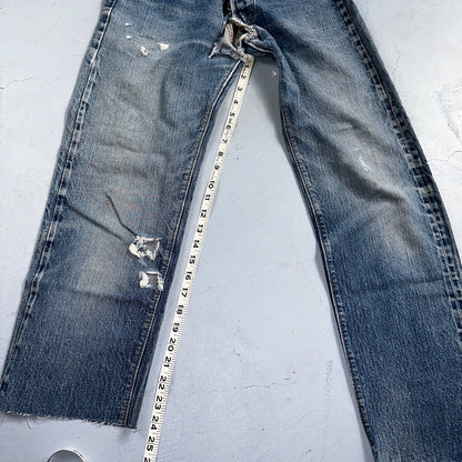Levis 501 VTG 70s SS Redline Selvedge Jeans XX Thrashed 30x34 Act 28x29