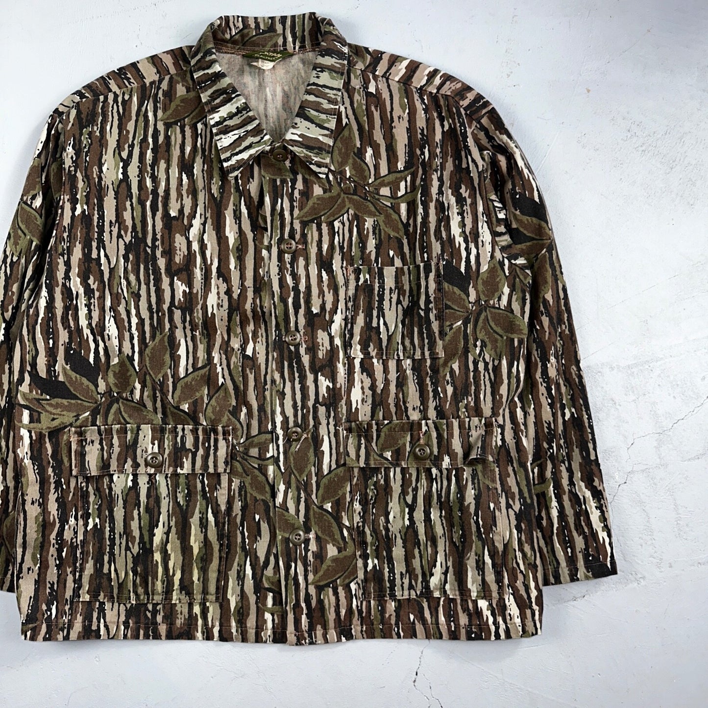Spartan Realtree 80s Vintage Camo Shirt Mens XL Camouflage Hunting USA Made