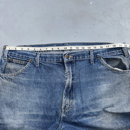 Dickies Double Knee Faded Blue Jeans 40x30  Work Wear Skate Baggy Y2K Wide Leg
