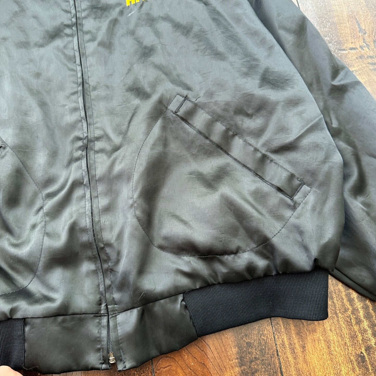 Vintage Pla-Jac By Dunbrooke Jacket 2XL Made in USA Black Snap HiTech