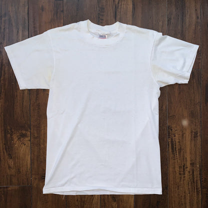 Oneita BLANK Vintage White T Shirt Mens 90s Essential Lot Rap Single Stitch Rare