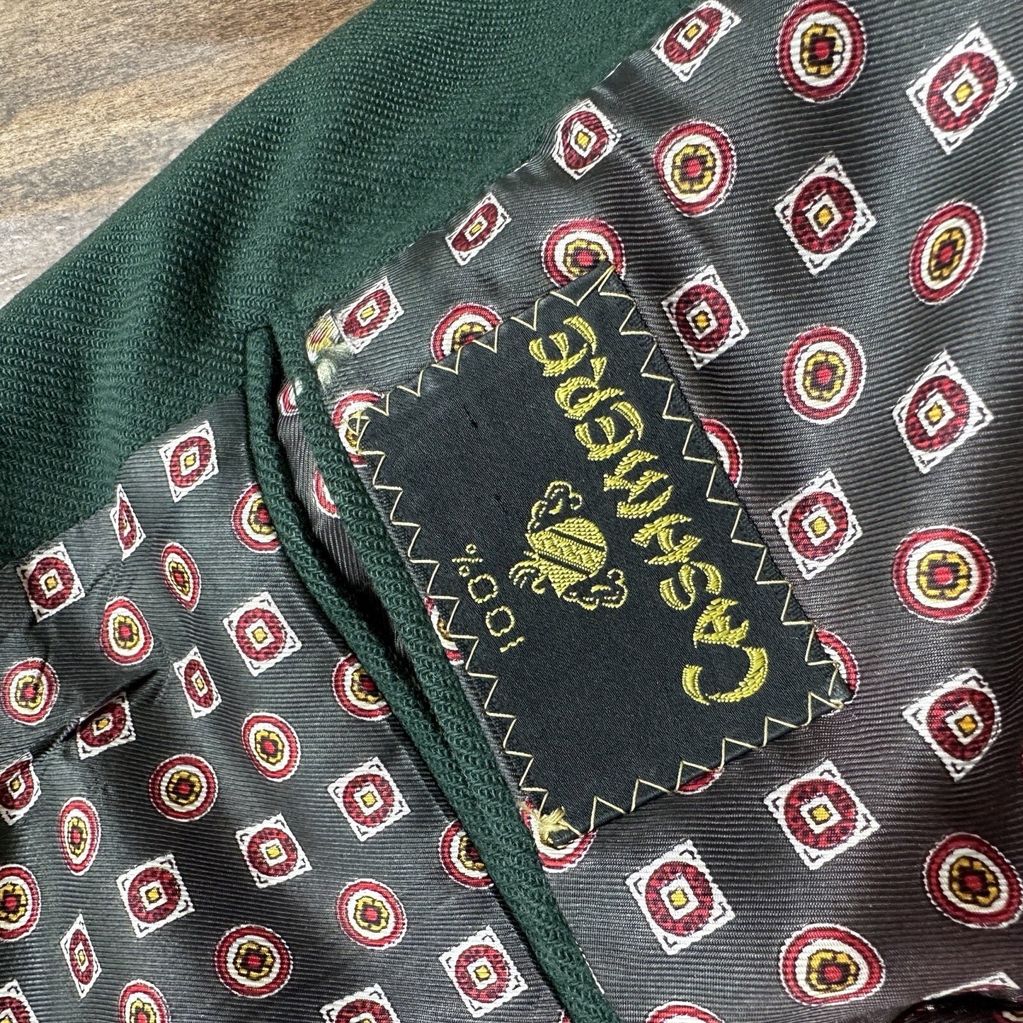 1960s 1970s Green Cashemere Sport Jacket VTG Mens Suit 44 34x32 Rockabilly Gray