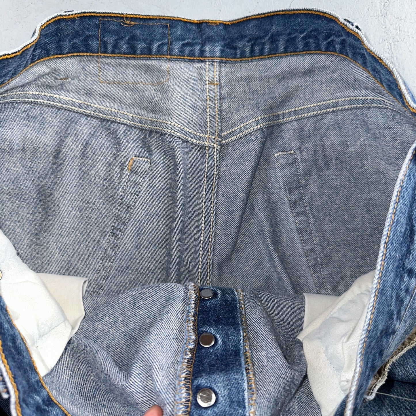 Levis 501 Vintage 90s USA XX Straight Leg Jeans Blue Med Wash 44x32 Act 40x28