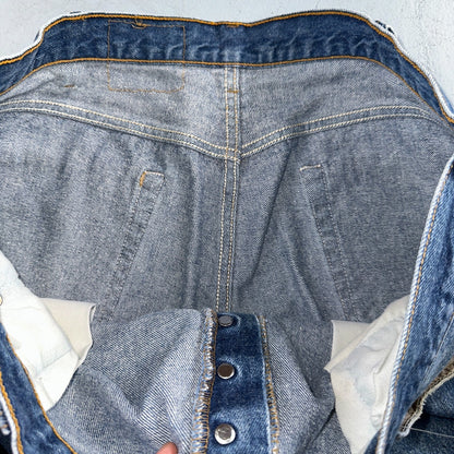 Levis 501 Vintage 90s USA XX Straight Leg Jeans Blue Med Wash 44x32 Act 40x28