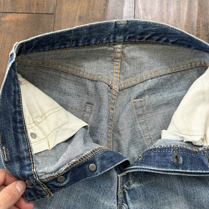 Levis 501 XX Big E True Vintage 60s Redline Denim Capri Jeans 1960s 25x24 Chop