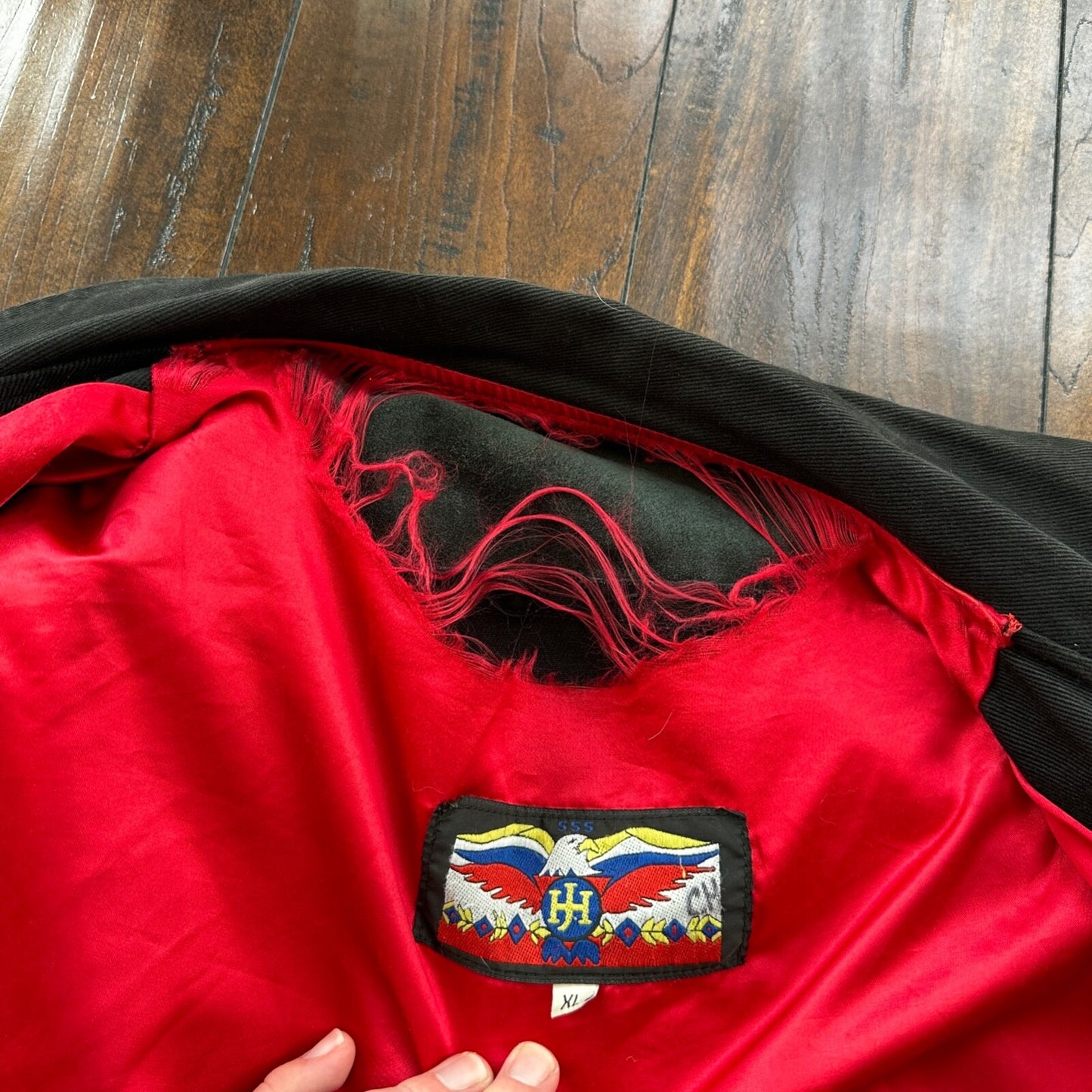 VTG 1992 Jeff Hamilton Looney Tunes Leather Canvas Jacket XL 90s Rap Cartoon Art