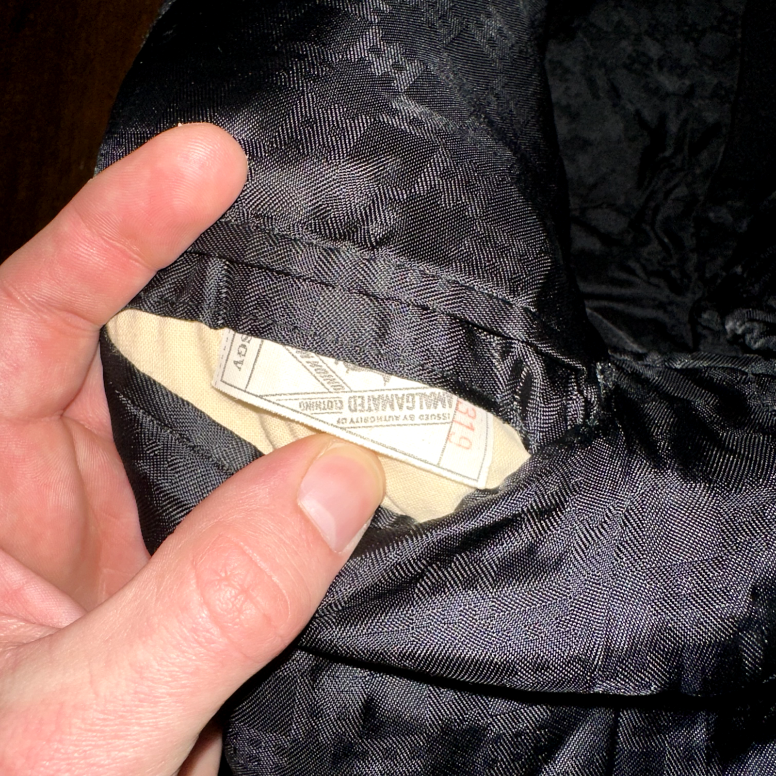 VTG 60s Amalgamated Union Made USA Wool Jacket Suit 42 1960s Blazer Black