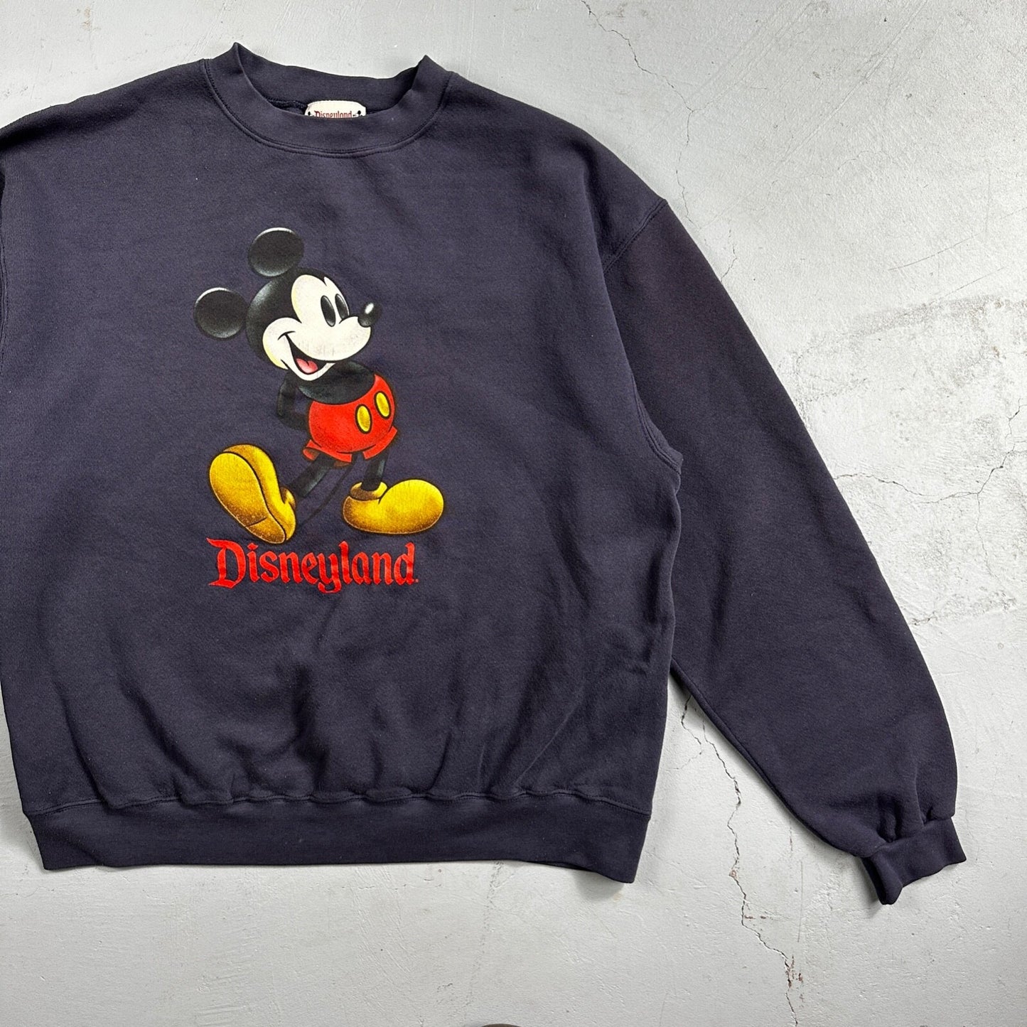 Disney Mickey Mouse VTG Sweatshirt Size XL Navy Crewneck Disneyland USA 90s