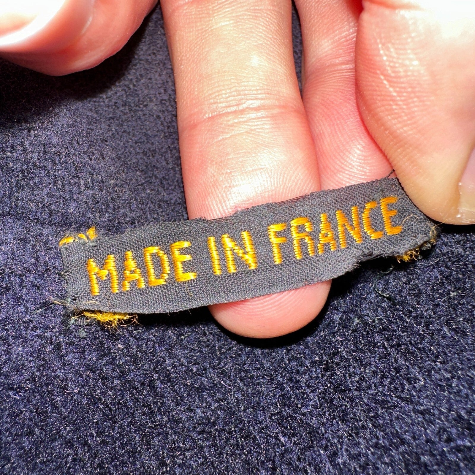 Rare Vintage 60s Blacks Greenock Military Smock Made In France Jacket Wool Navy