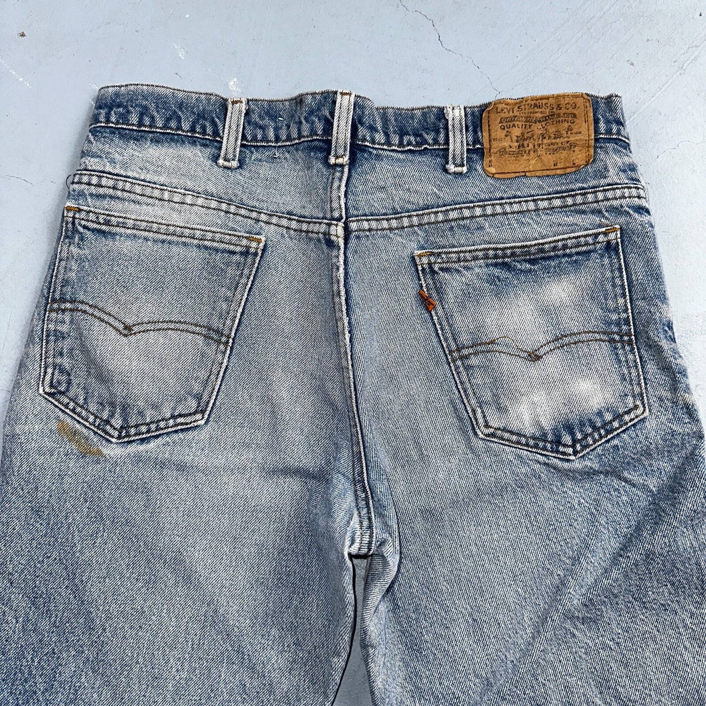 Levis 517 Vintage 80s USA Orange Tab Bootcut Flare Blue Worn Jeans Act 32x27