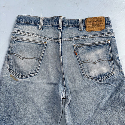 Levis 517 Vintage 80s USA Orange Tab Bootcut Flare Blue Worn Jeans Act 32x27