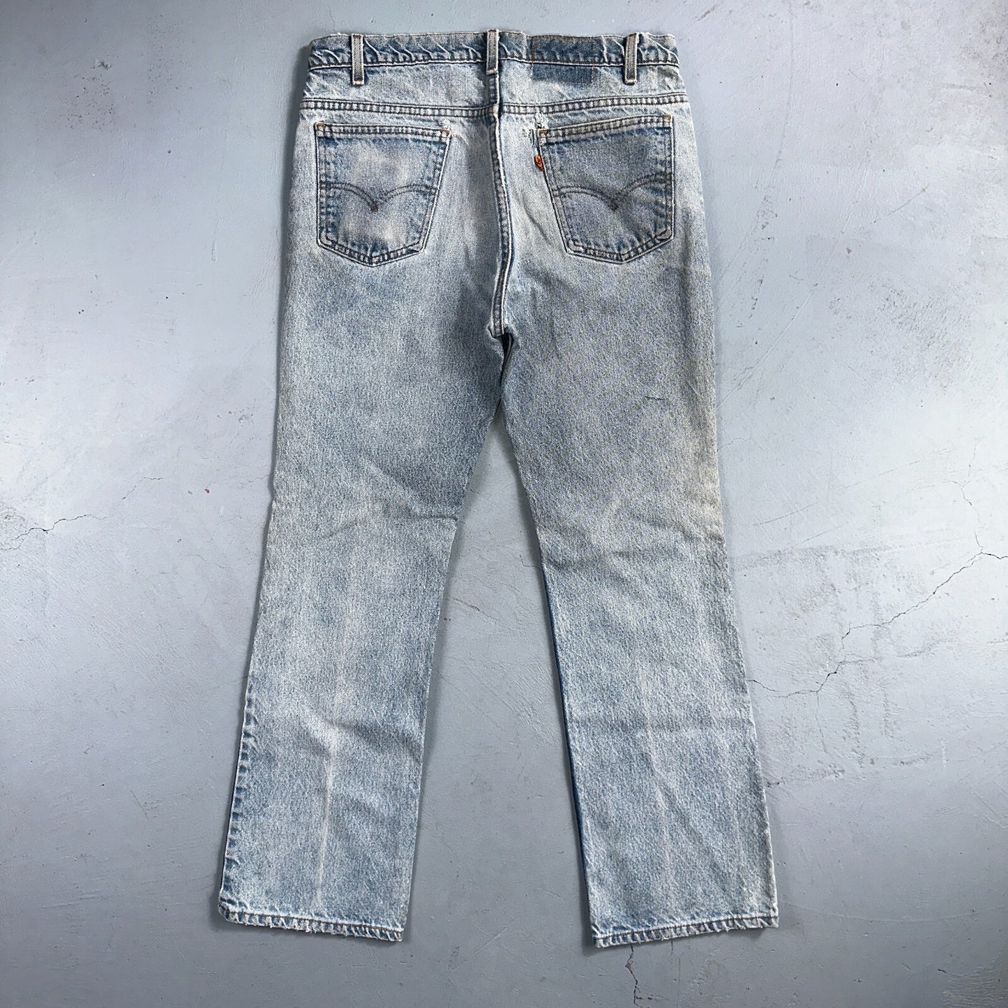 Levis 517 Vintage 80s USA Orange Tab Bootcut Flare Blue Worn Jeans Act 32x29