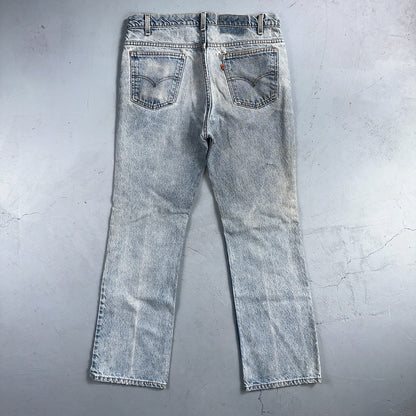 Levis 517 Vintage 80s USA Orange Tab Bootcut Flare Blue Worn Jeans Act 32x29