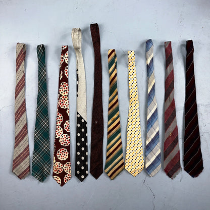 VTG 30s 40s Palm Beach Cloth Wool Tie Swing Rockabilly Lot 10 Ties Antique Rare