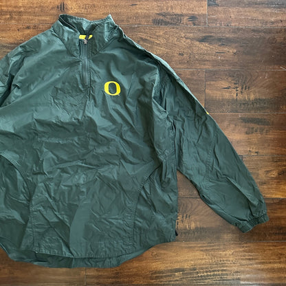 Vintage Nike Quarter Zip Windbreaker Jacket Nylon L Oregon Ducks Korea 90s Y2K
