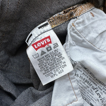 Levis 501 Vintage Y2K Straight Leg XX 2000s Jeans 32x29 Black Wash 35x32