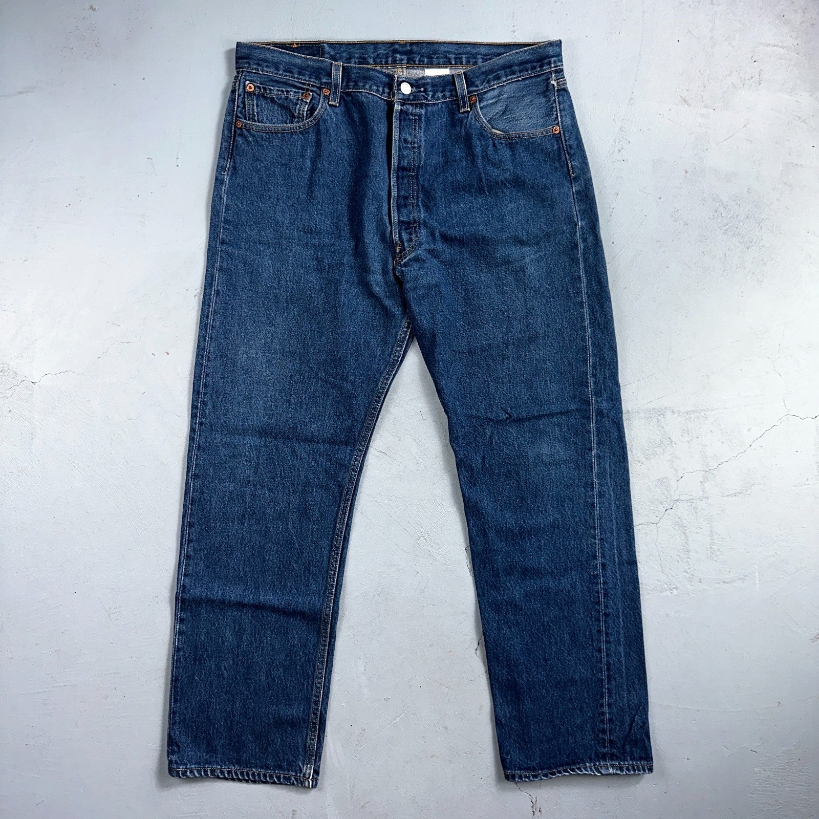 Levis 501 Vintage Y2K 90s XX Straight Leg Jeans Blue Med Wash 38x33 Act 36x29